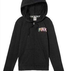 NIP PINK FULL ZIP-UP HOODIE